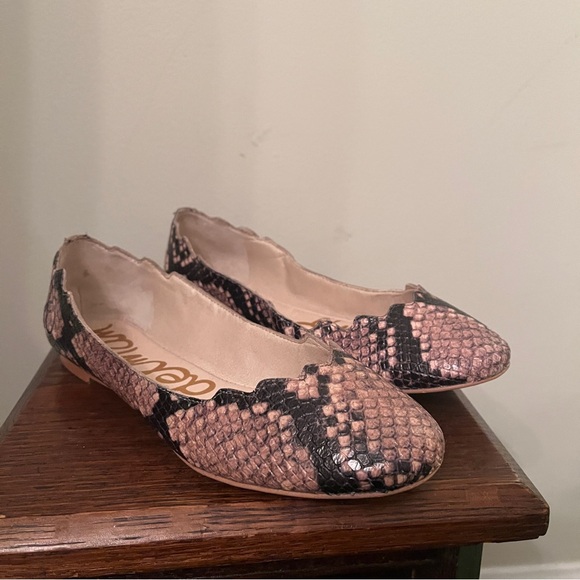 Sam Edelman Snake Print Leather Augusta Ballet Flats - Picture 5 of 7